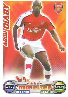 Abou Diaby Arsenal 2008/09 Topps Match Attax #9